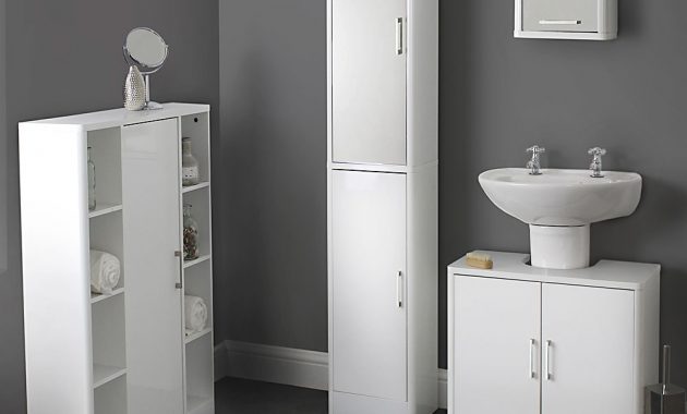 White Gloss Bathroom Range Storage Furniture House Homestyle pertaining to size 1000 X 1000