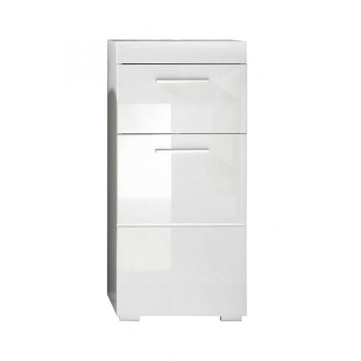 White High Gloss Free Standing Bathroom Storage Cabinet Home Done in sizing 1200 X 1200