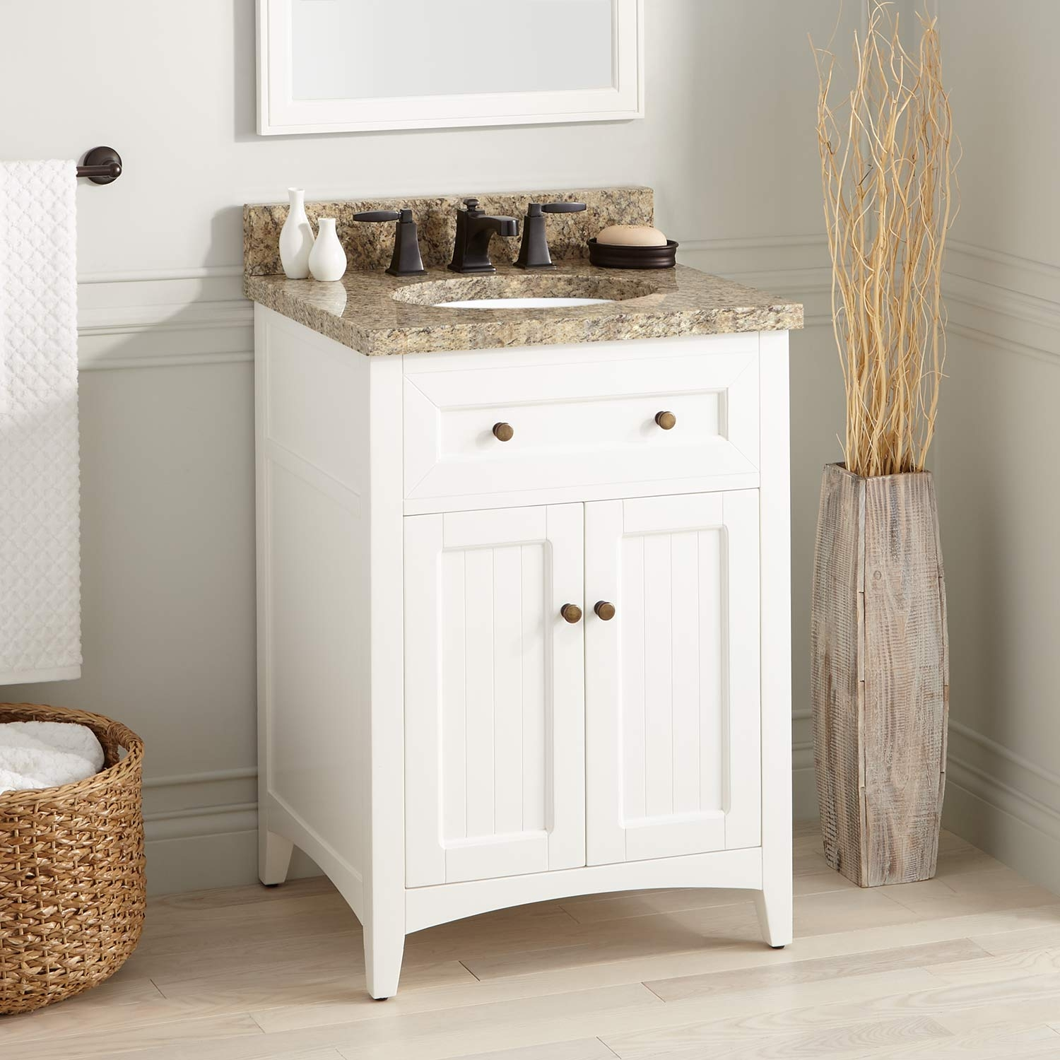 Wood Small Bathroom Vanity Signature Hardware with size 1500 X 1500