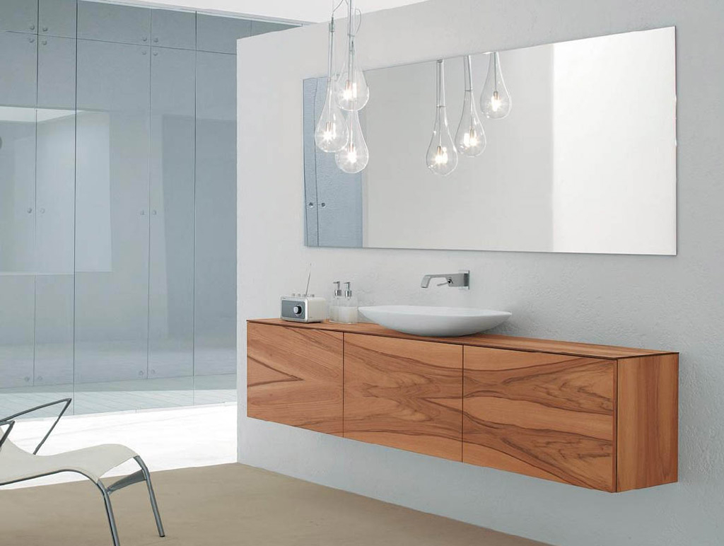 Wooden Bathroom Cabinet And Modern Sink Faucets For The Bathroom regarding size 1024 X 772
