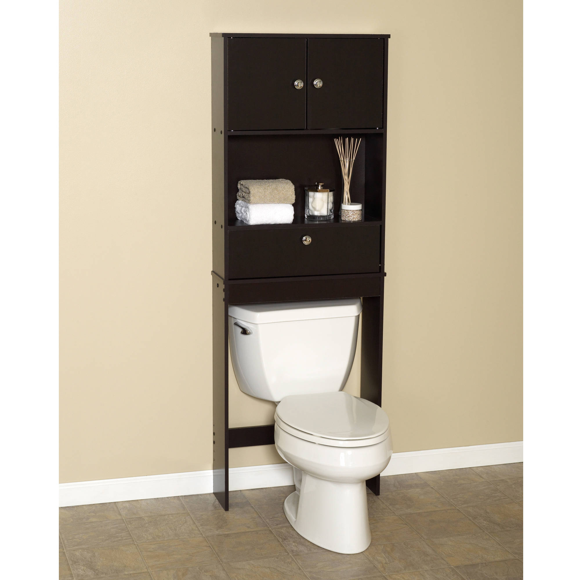 Zenna Home Drop Door Bathroom Spacesaver With 2 Door Cabinet regarding size 2000 X 2000