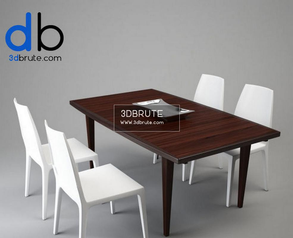 165 Table And Chair Download 3d Models Free 3dbrute with regard to dimensions 985 X 800