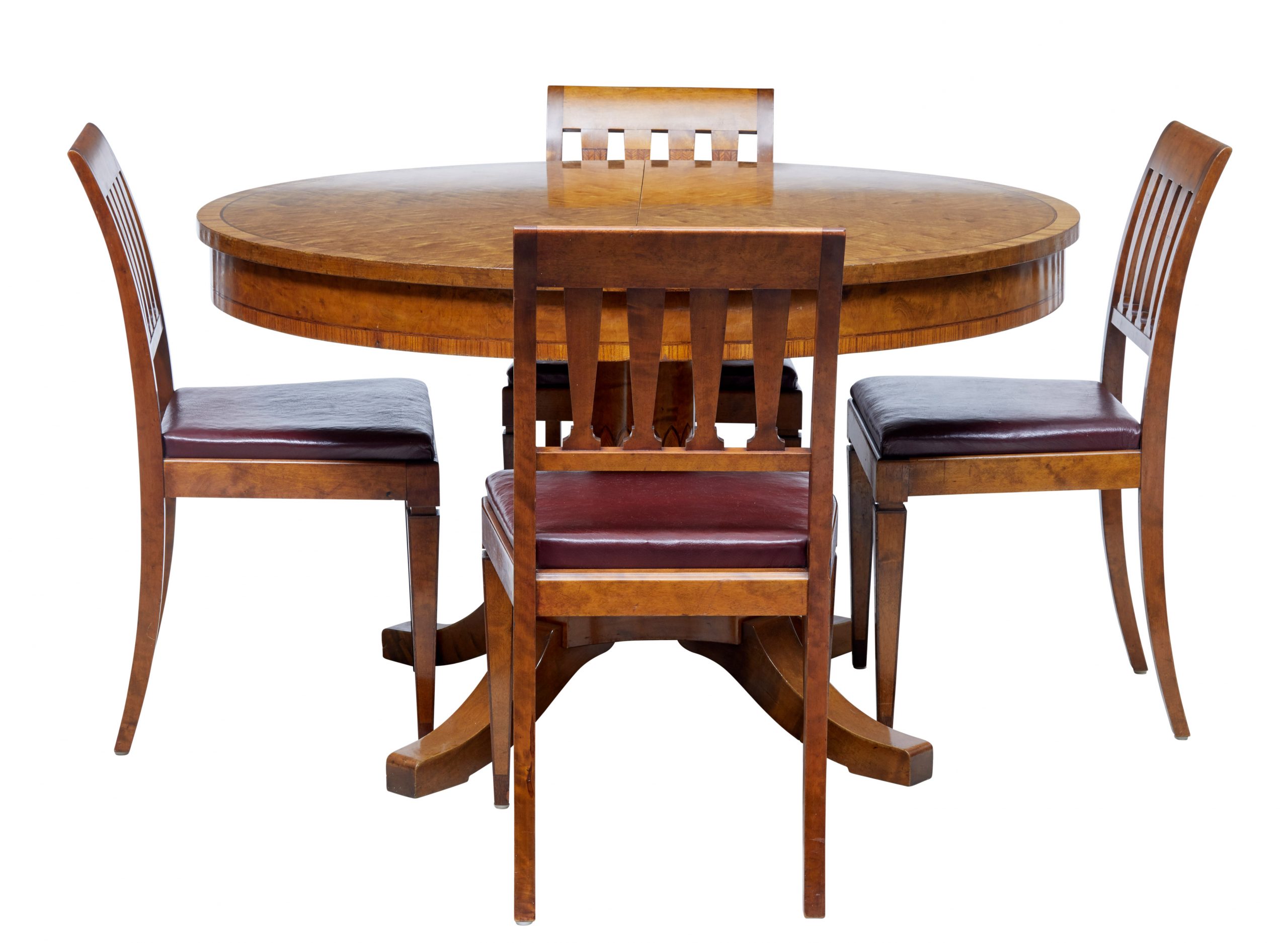 1920s Scandinavian Birch Dining Table And 4 Matching Chairs pertaining to measurements 5877 X 4302