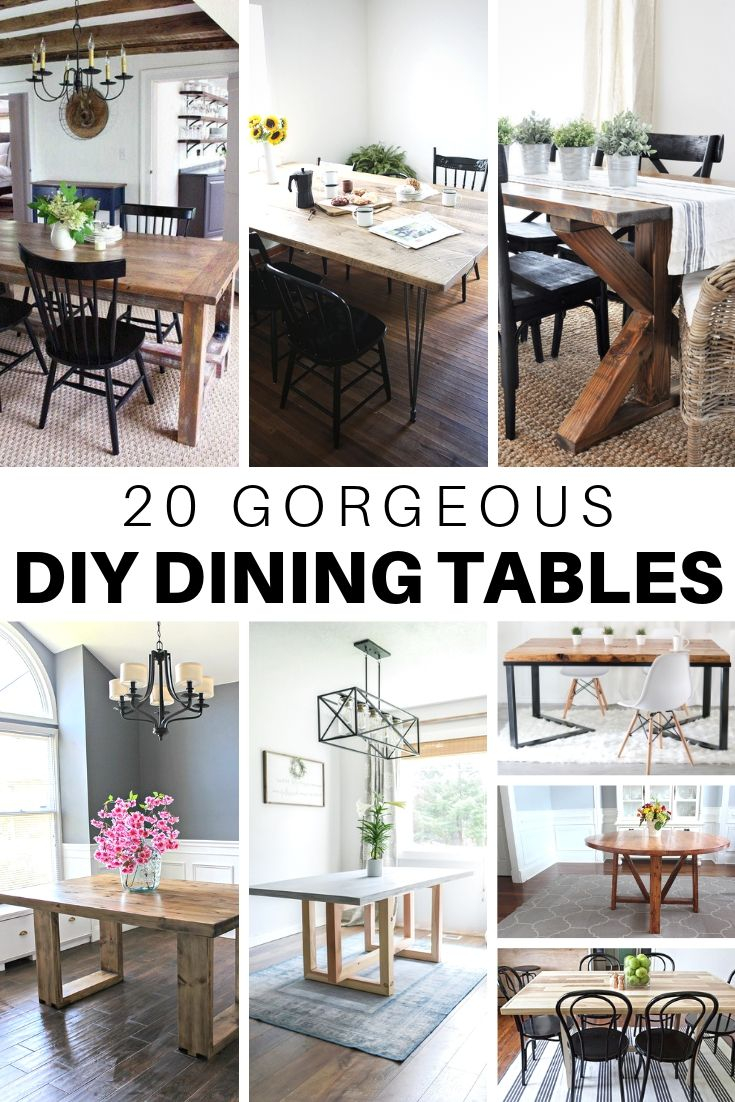 20 Gorgeous Diy Dining Table Ideas And Plans The House Of Wood within size 735 X 1102