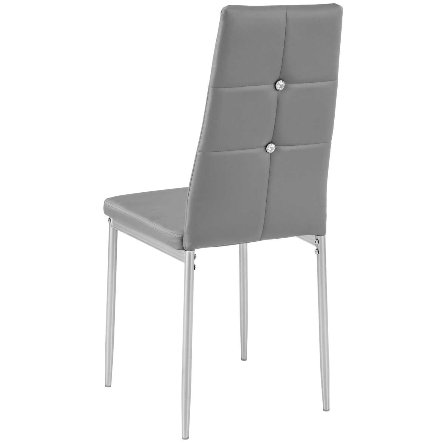 4 Dining Chairs With Rhinestones Grey within size 1472 X 1472