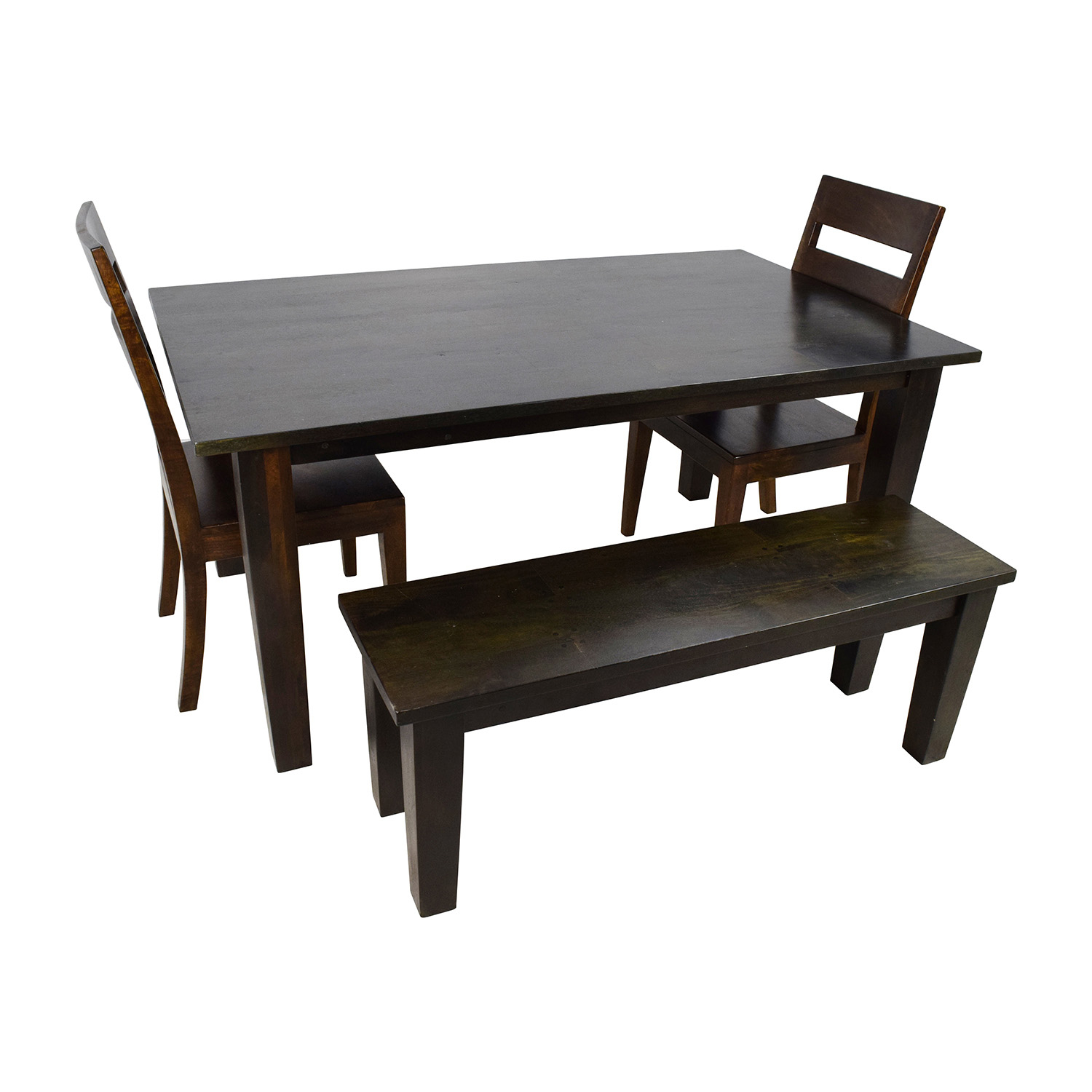 54 Off Crate Barrel Crate Barrel Basque Java Dining Table Set Tables intended for proportions 1500 X 1500