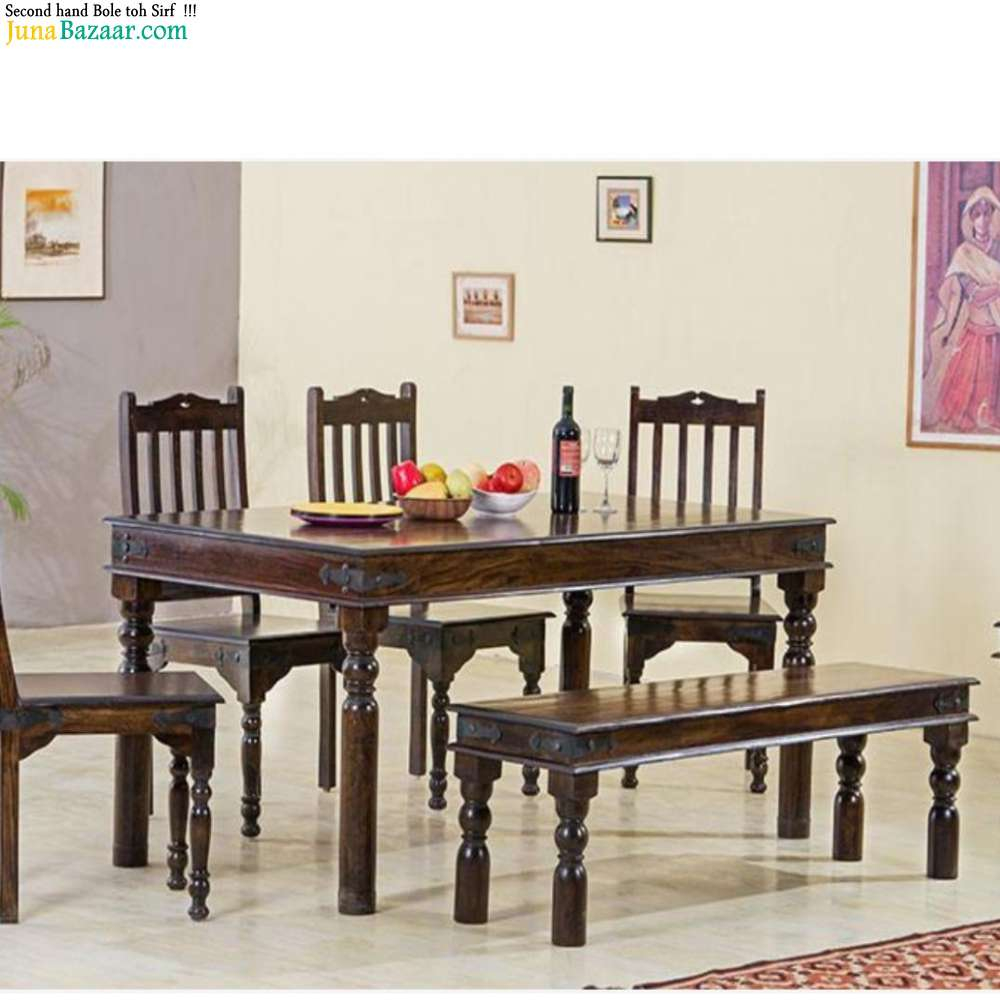 6 Seater Sheshum Dining Table With Bench throughout measurements 1000 X 1000