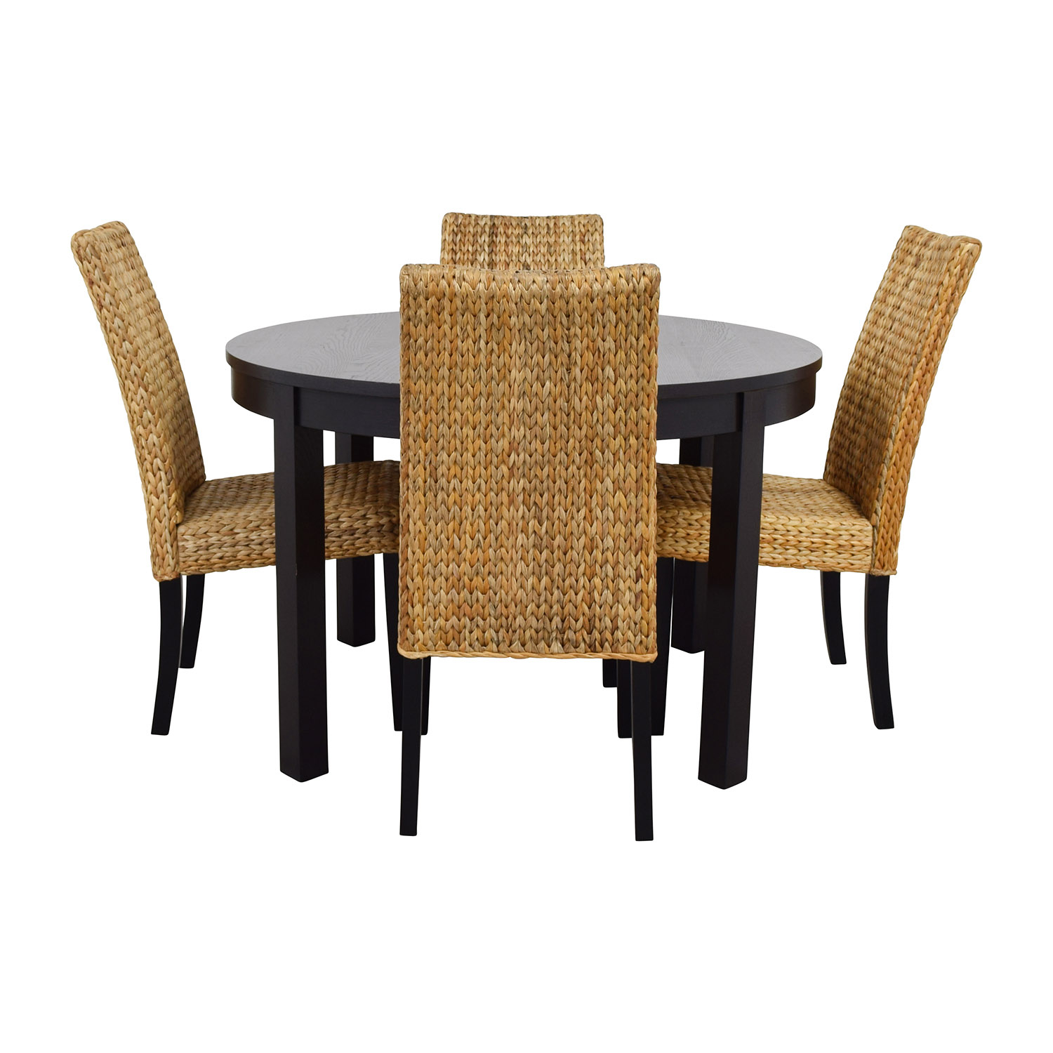 66 Off Round Black Dining Table Set With Four Chairs Tables throughout sizing 1500 X 1500