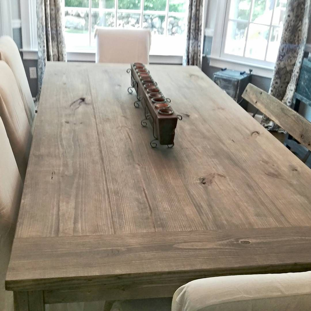 7ft Farmhouse Table Stain Weathered Grey Seal Matte I Love intended for sizing 1080 X 1080