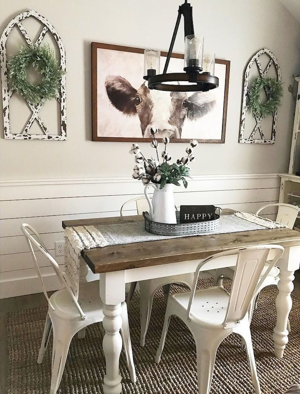 80 Beautiful Farmhouse Dining Room Table Design Ideas within sizing 1024 X 1345