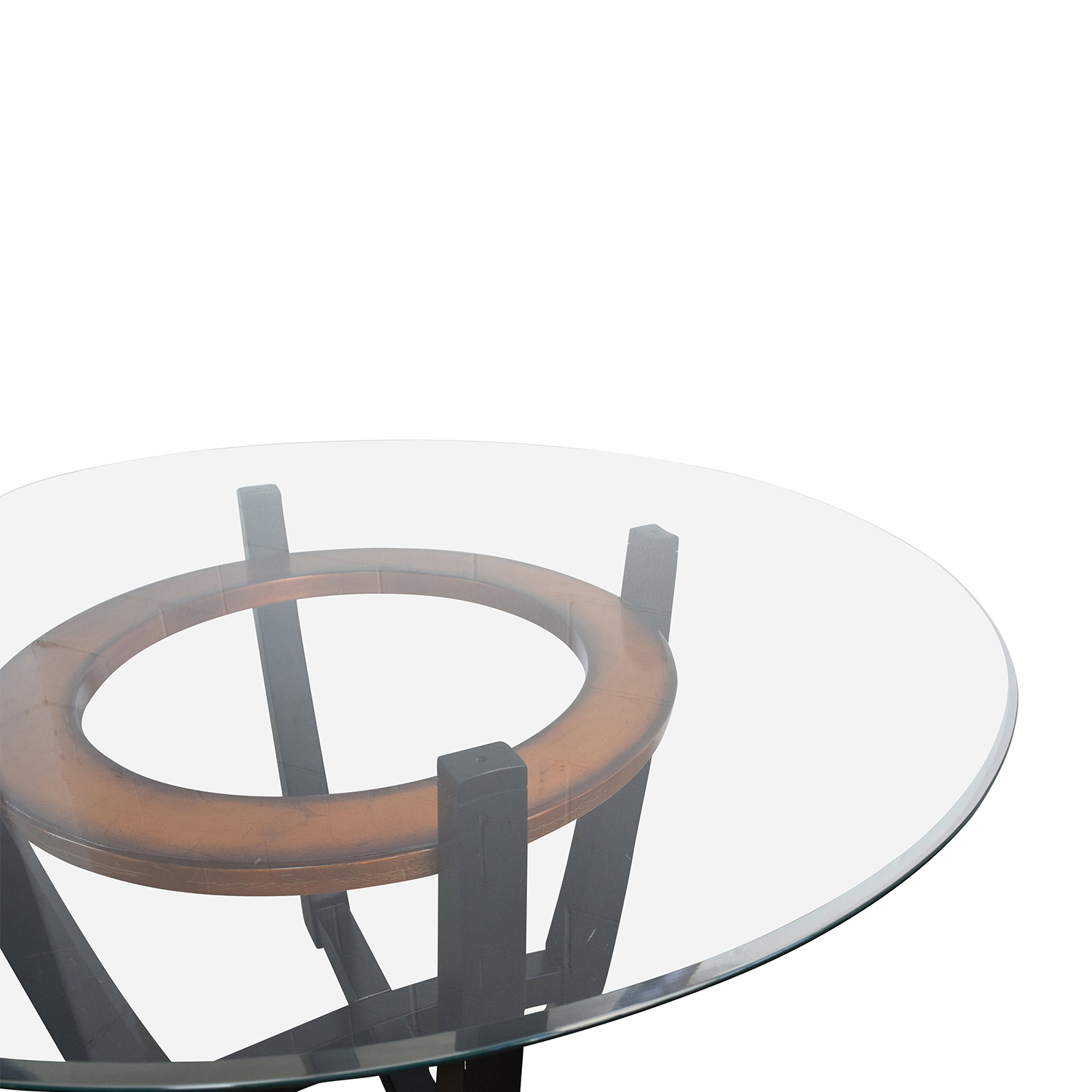 88 Off Macys Macys Elation Round Glass Dining Table Tables for dimensions 1500 X 1500