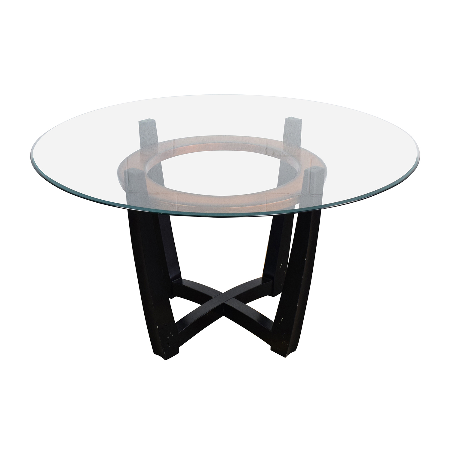 88 Off Macys Macys Elation Round Glass Dining Table Tables with regard to dimensions 1500 X 1500