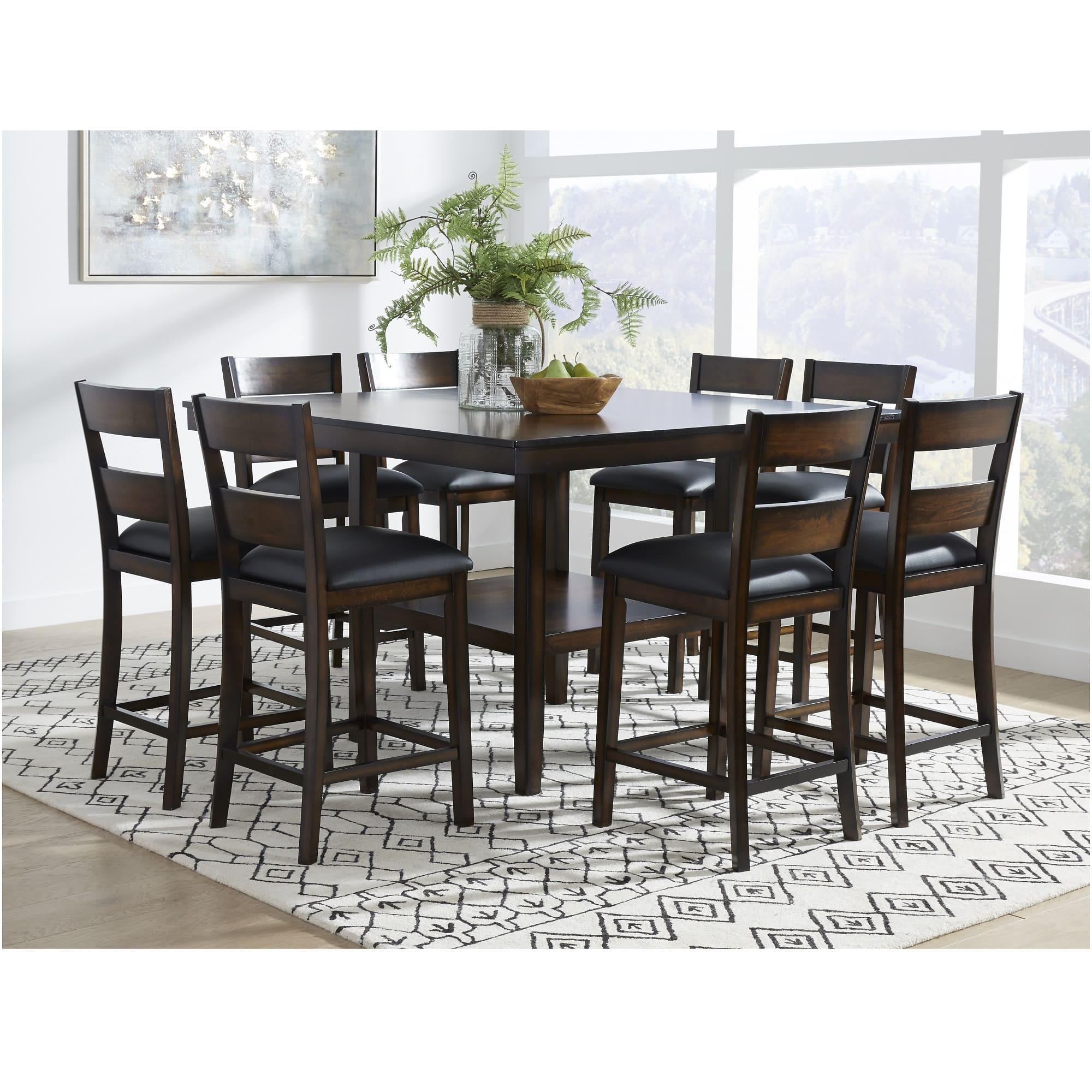 9 Piece Delaney Counter Height Dining Room Collection with measurements 2000 X 2000