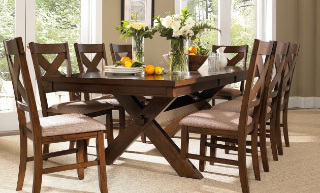 9 Piece Solid Wood Dining Set With Table And 8 Chairs within size 1313 X 1313