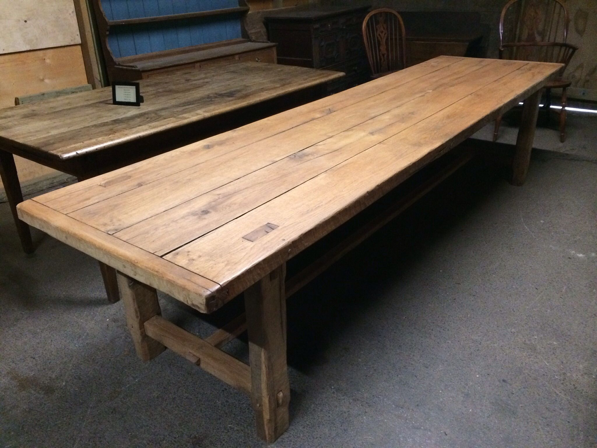 A Fine Example Of An Antique Trestle Table Large Dining throughout dimensions 2048 X 1536