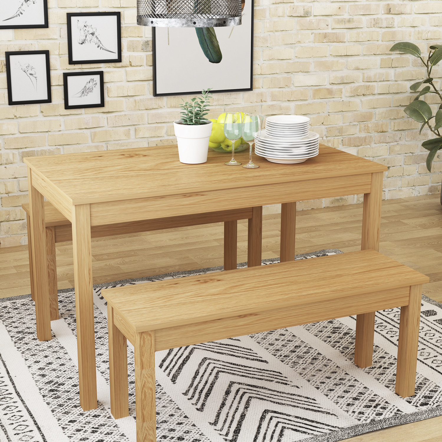 Abbot Table And Bench Set inside size 1500 X 1500