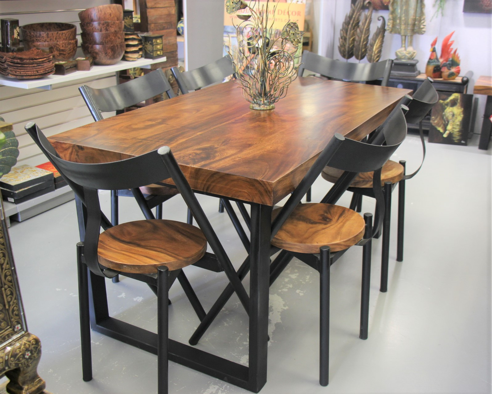 Acacia Wood Dining Room Table And 6 Chairs pertaining to dimensions 1596 X 1279