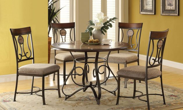 Acme Furniture Barrie 5 Piece Round Dining Table Set intended for size 1600 X 1600