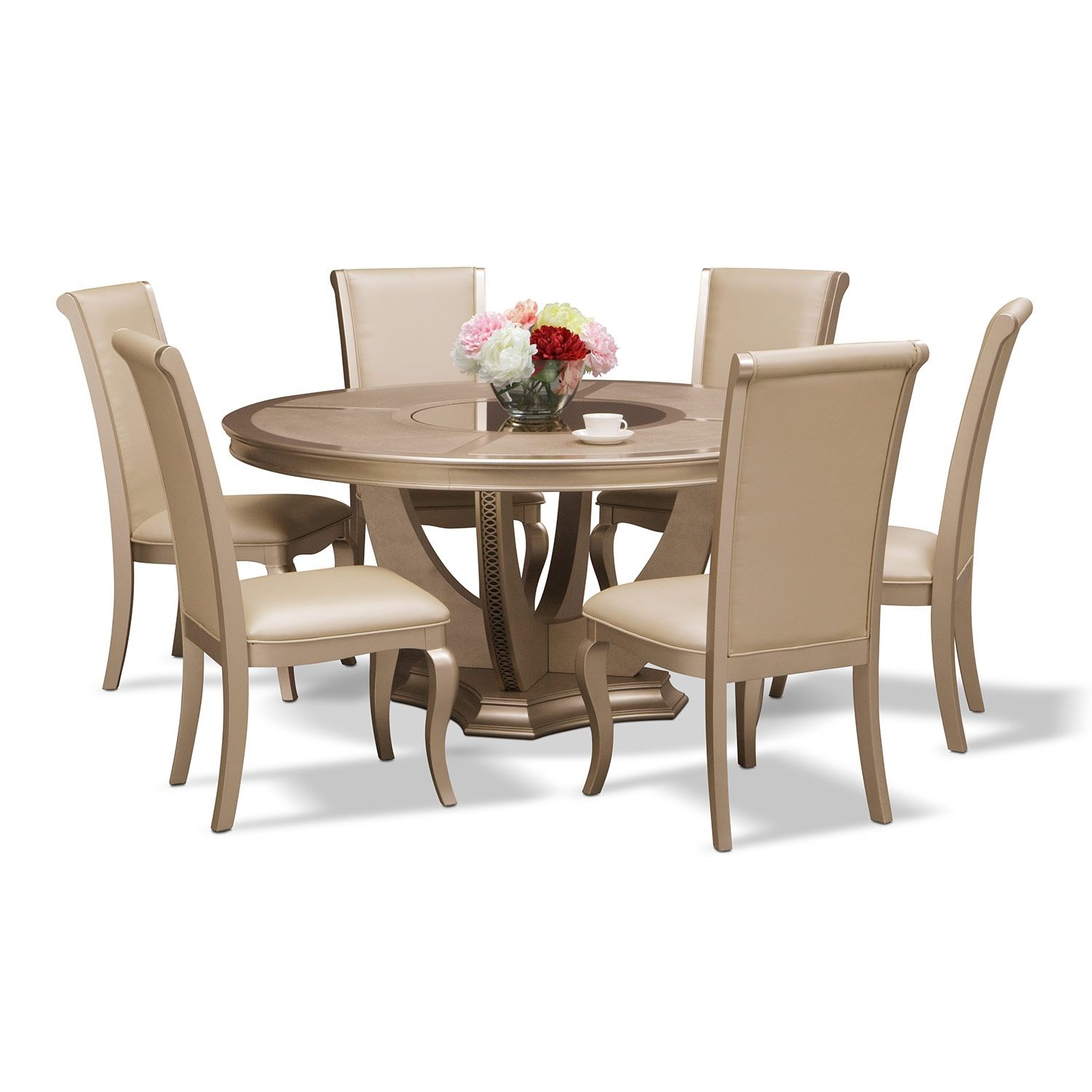 Allegro 7 Pc Dining Room American Signature Furniture pertaining to measurements 1500 X 1500