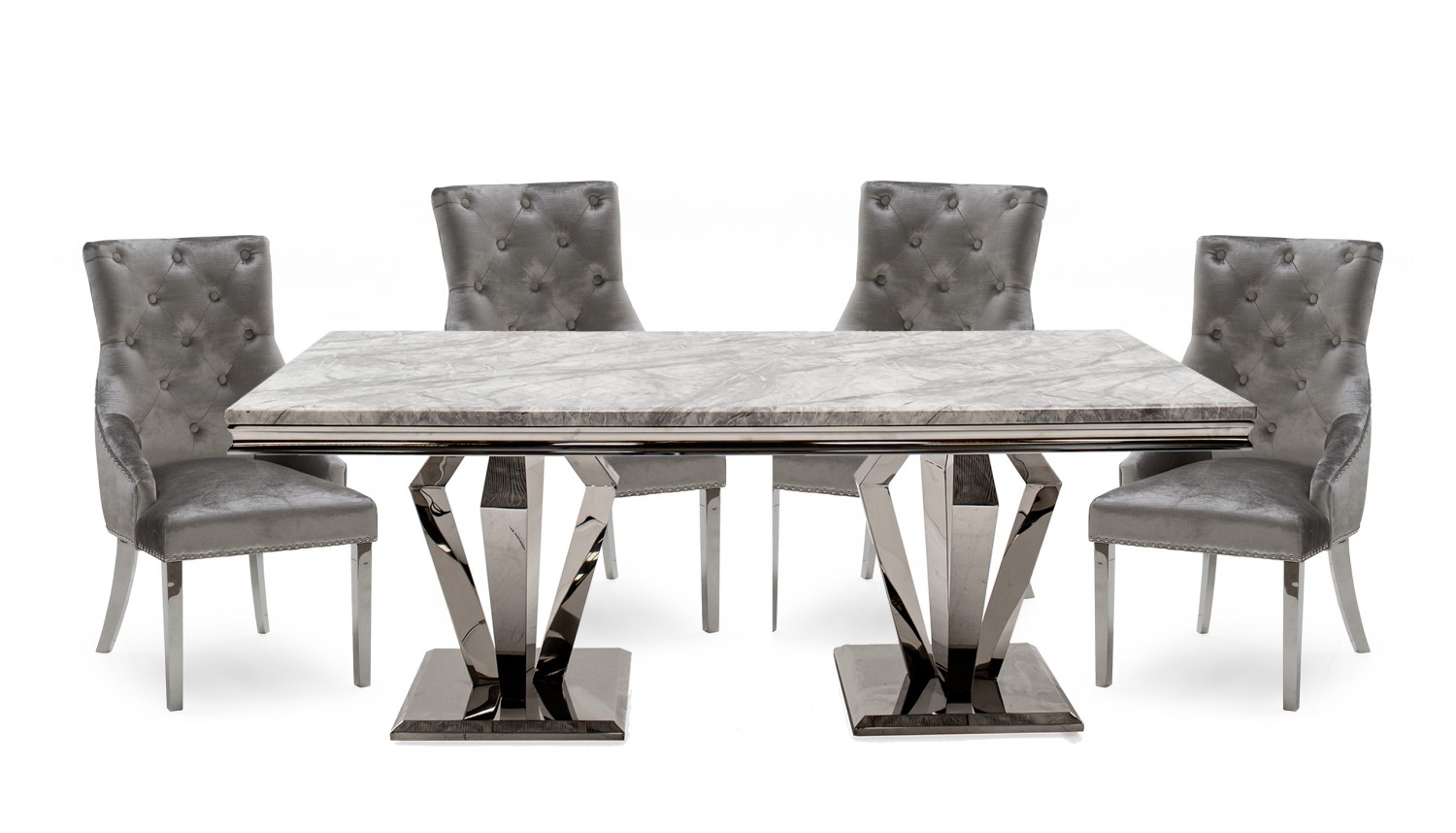 Amour 16m Marble Dining Table With 4 Chairs inside dimensions 1500 X 858