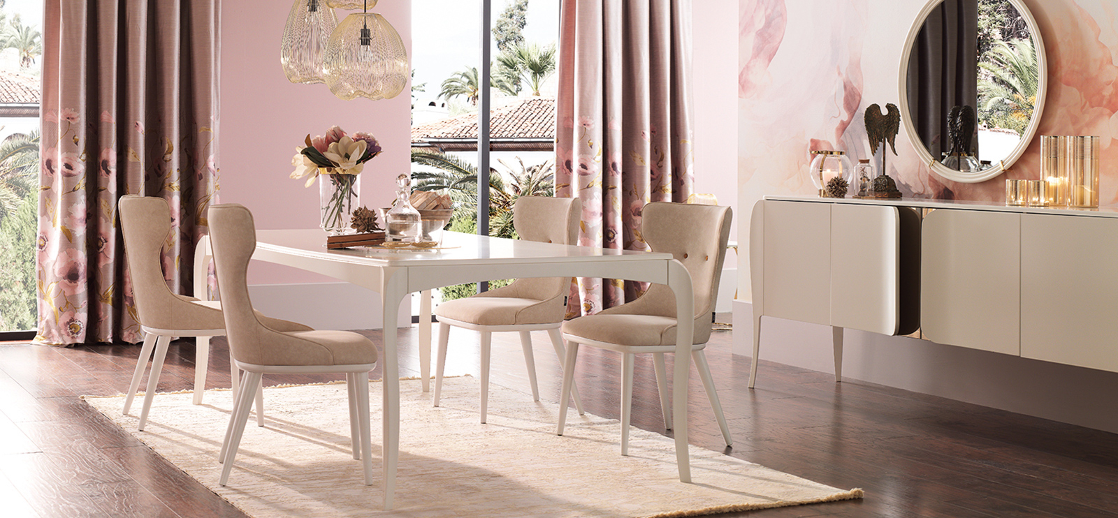 Angel Dining Room Set Enza Home throughout dimensions 1600 X 742