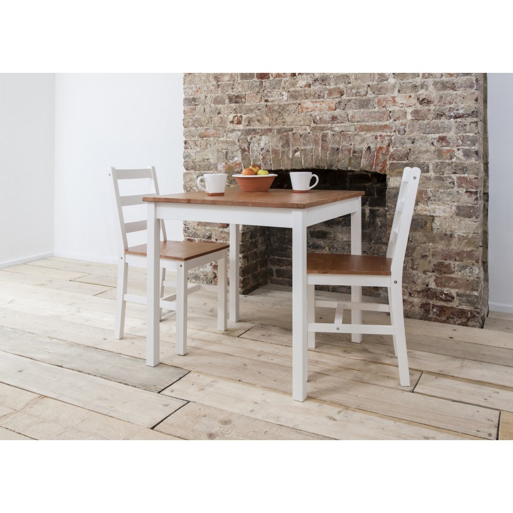 Annika Bistro Set Table With 2 Chairs Natural White inside measurements 1000 X 1000