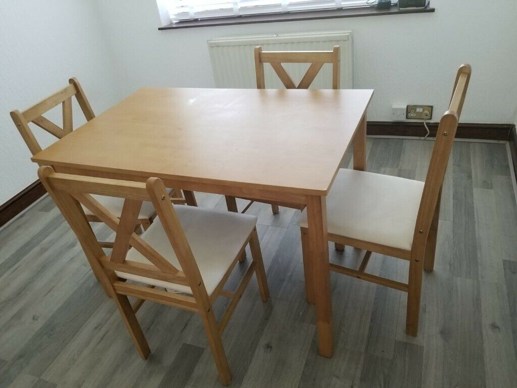 Argos Home Ava Solid Oak Dining Table 4 Chairs 9months Old 50 Only In Orpington London Gumtree within dimensions 1024 X 768