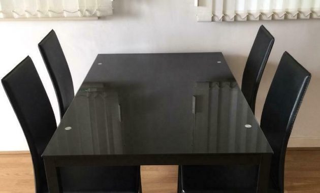 Argos Home Lido Glass Dining Table 4 Chairs Black In Ecclesfield South Yorkshire Gumtree for measurements 768 X 1024