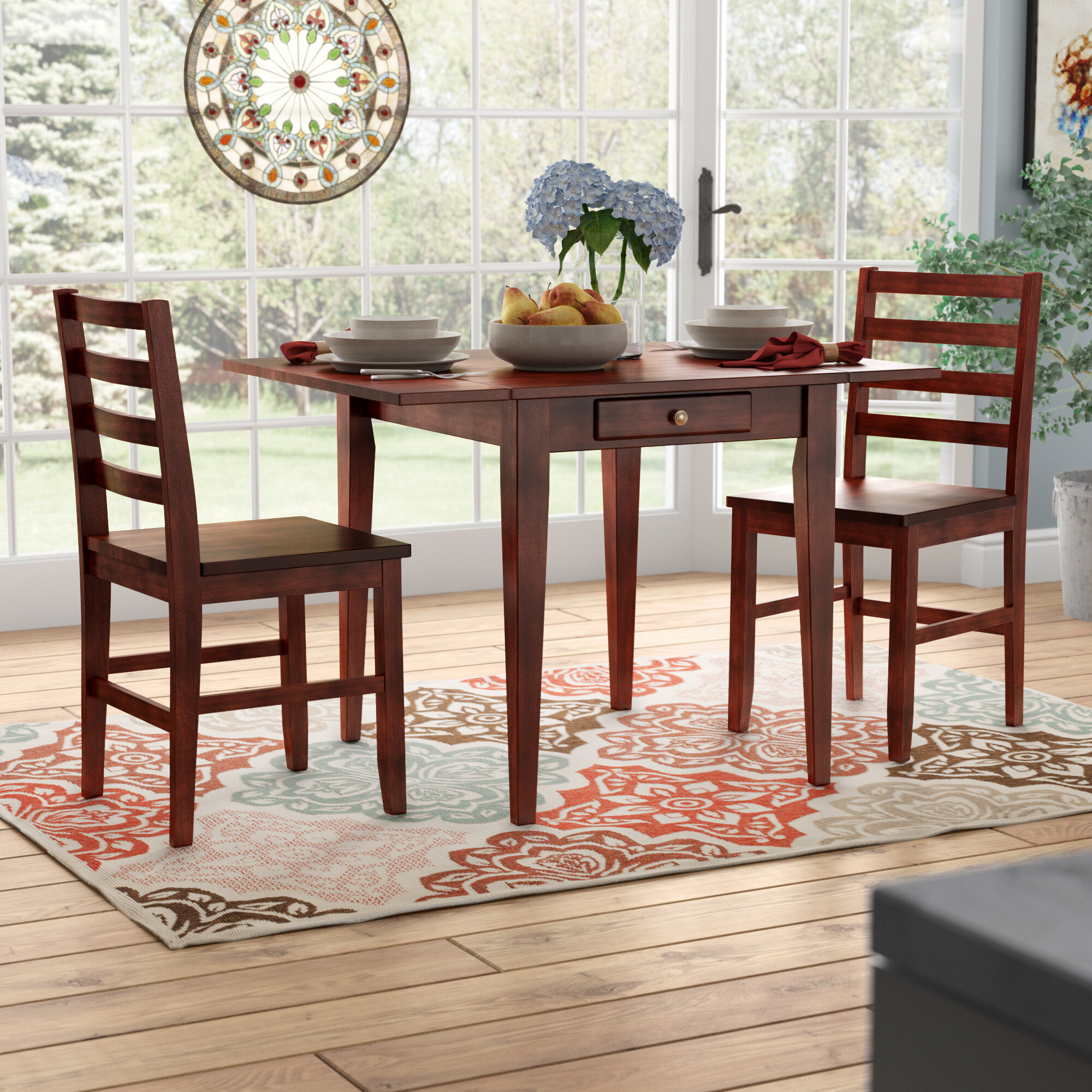 Arjun 3 Piece Drop Leaf Dining Set throughout dimensions 2000 X 2000