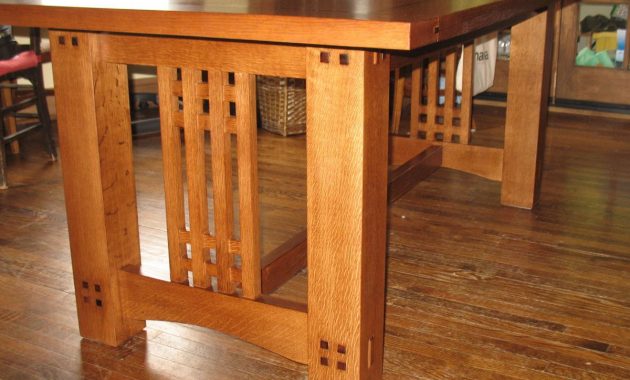 Arts Crafts Dining Table Side View Of The Table Without with dimensions 1200 X 900