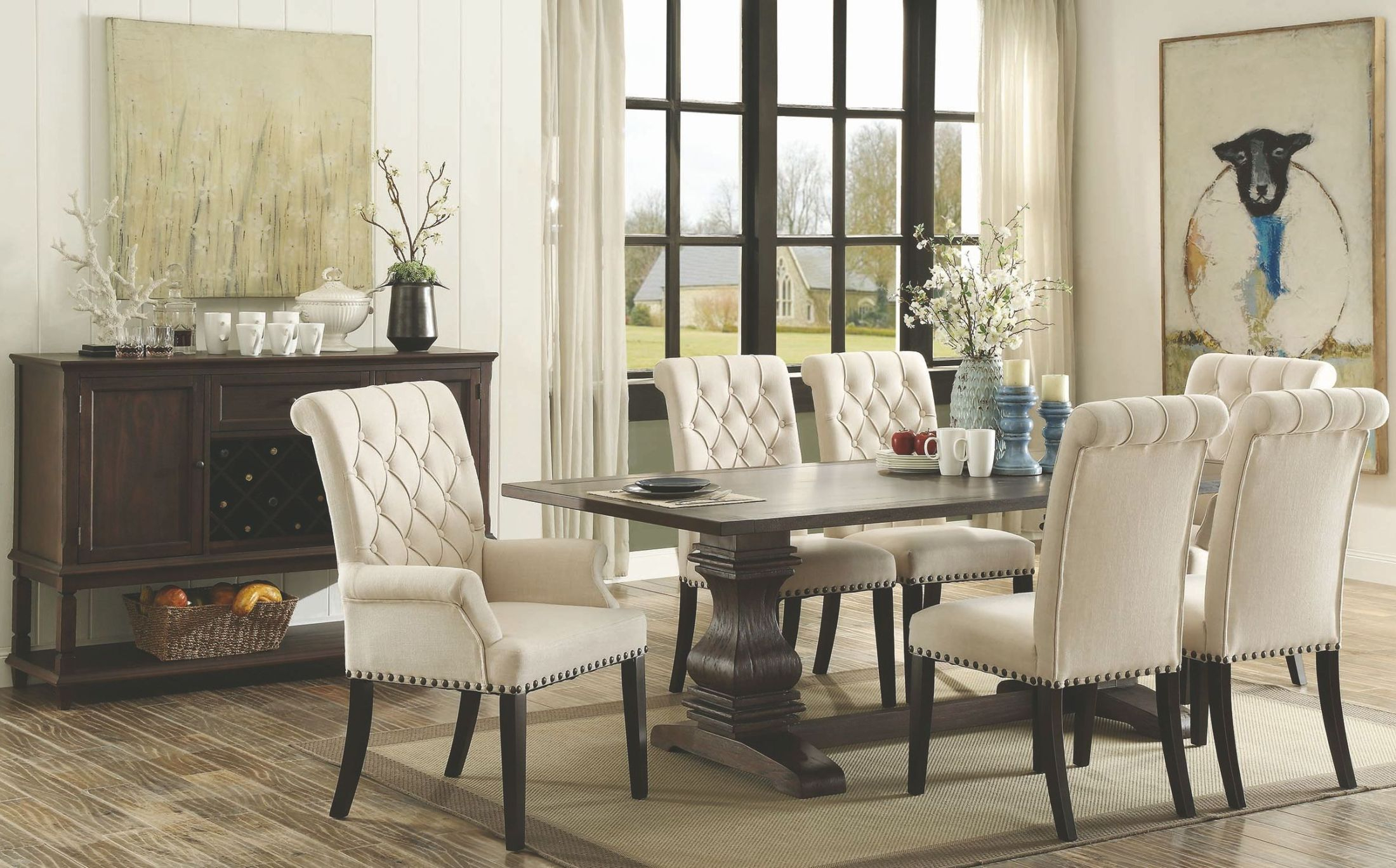 Attractive Dining Room Sets Coaster Parkins Rustic Espresso in sizing 2200 X 1368