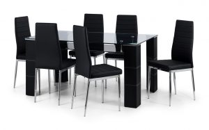 Auckland Glass Dining Table 6 Chairs in size 1234 X 768