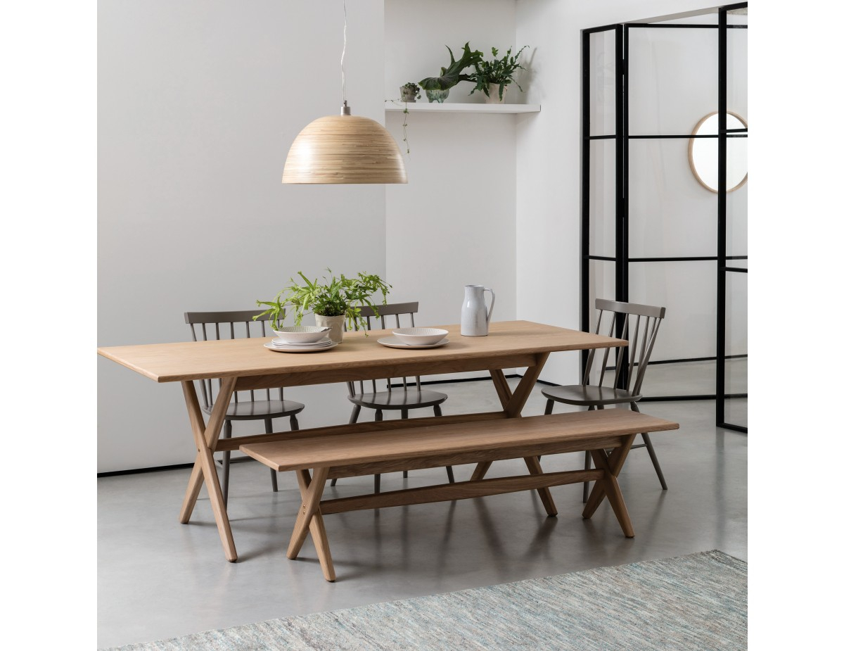 Austin Dining Set With Oak Dining Table And 4 Talia Grey Chairs intended for measurements 1200 X 925