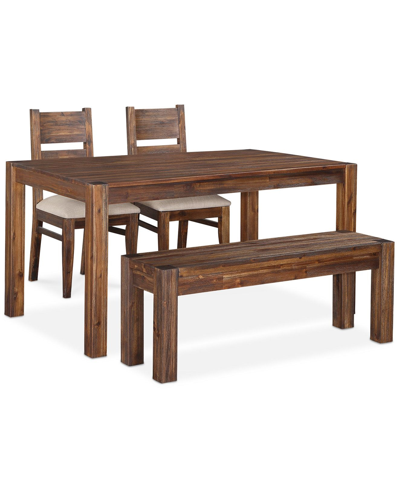 Avondale 4 Pc Dining Room Set Table Bench 2 Side Chairs with regard to measurements 1320 X 1616