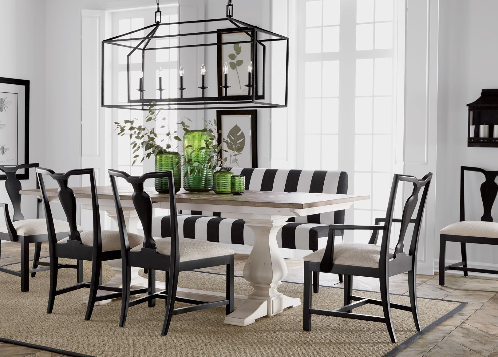Back To Black And White Dining Room Ethan Allen Ethan Allen regarding sizing 1620 X 1160