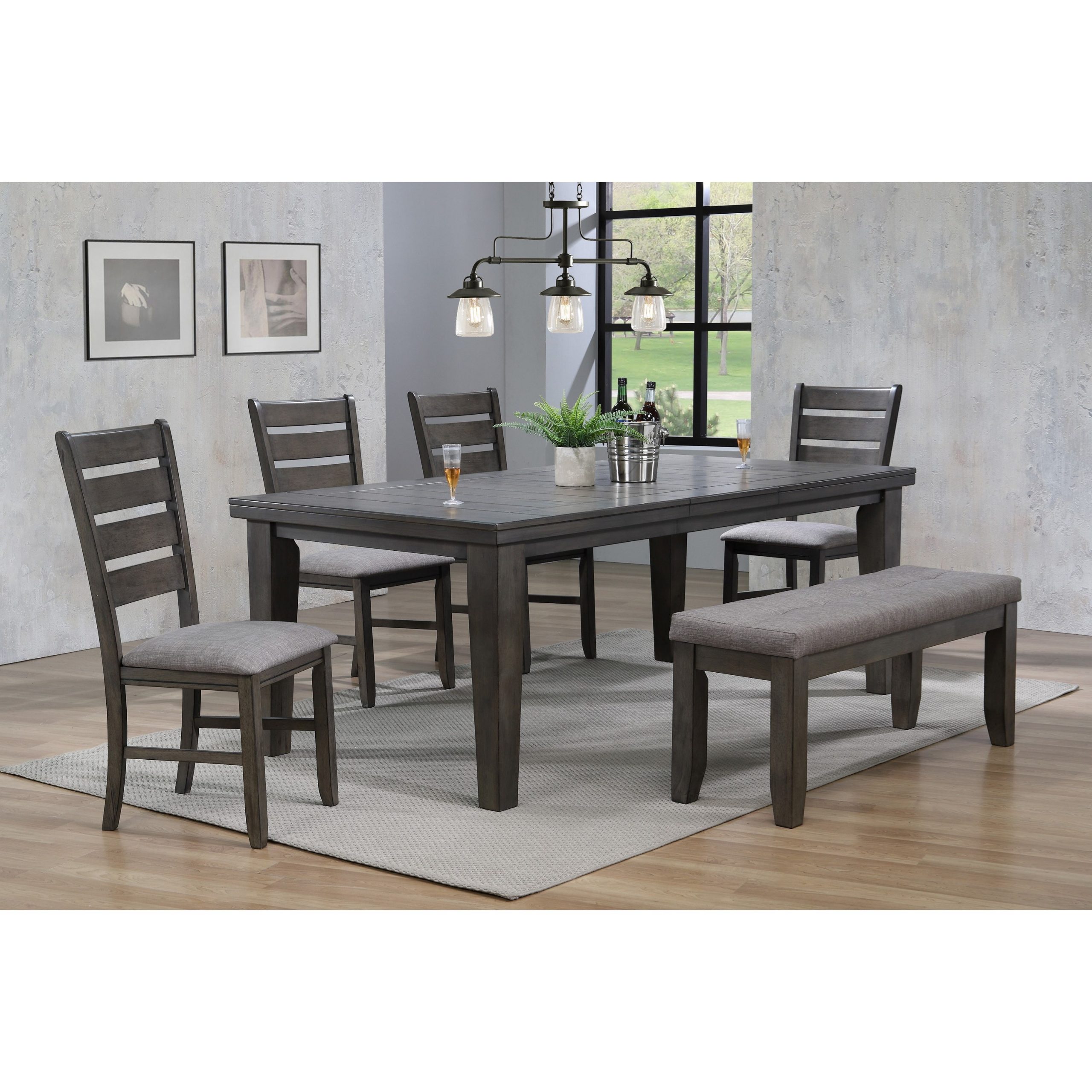 Bardstown 6 Piece Dining Set W 4 Chairs Bench in sizing 3000 X 3000