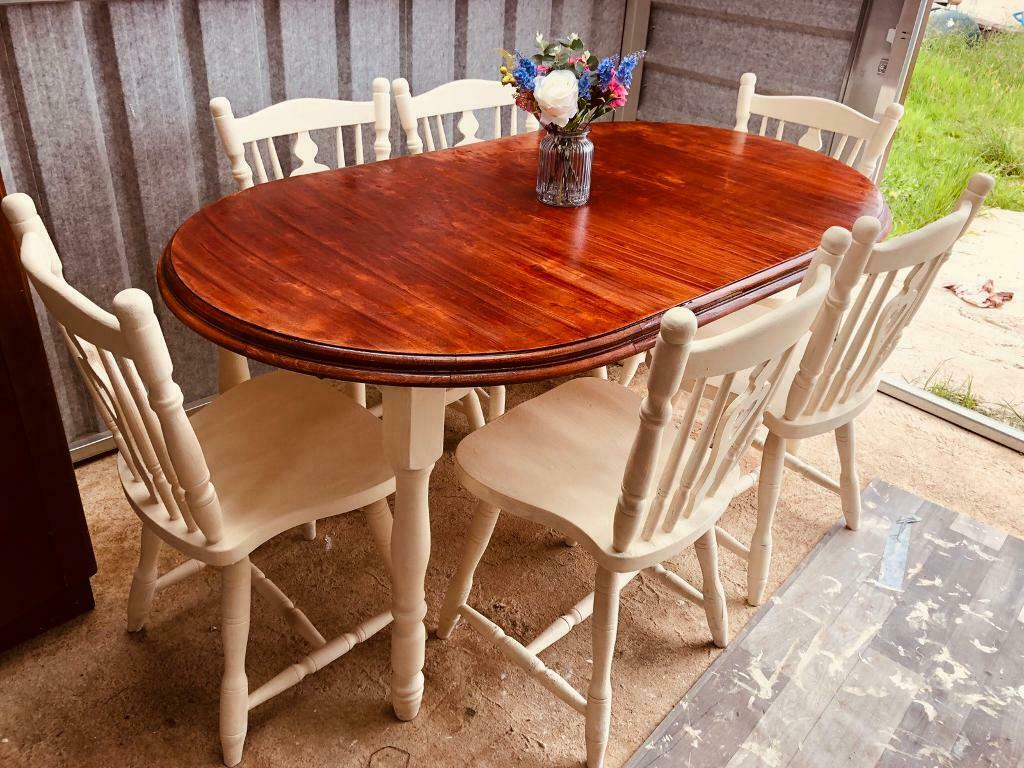 Beautiful Heavy Solid Wood Dining Table And 6 Chairs In Ballymena County Antrim Gumtree regarding size 1024 X 768