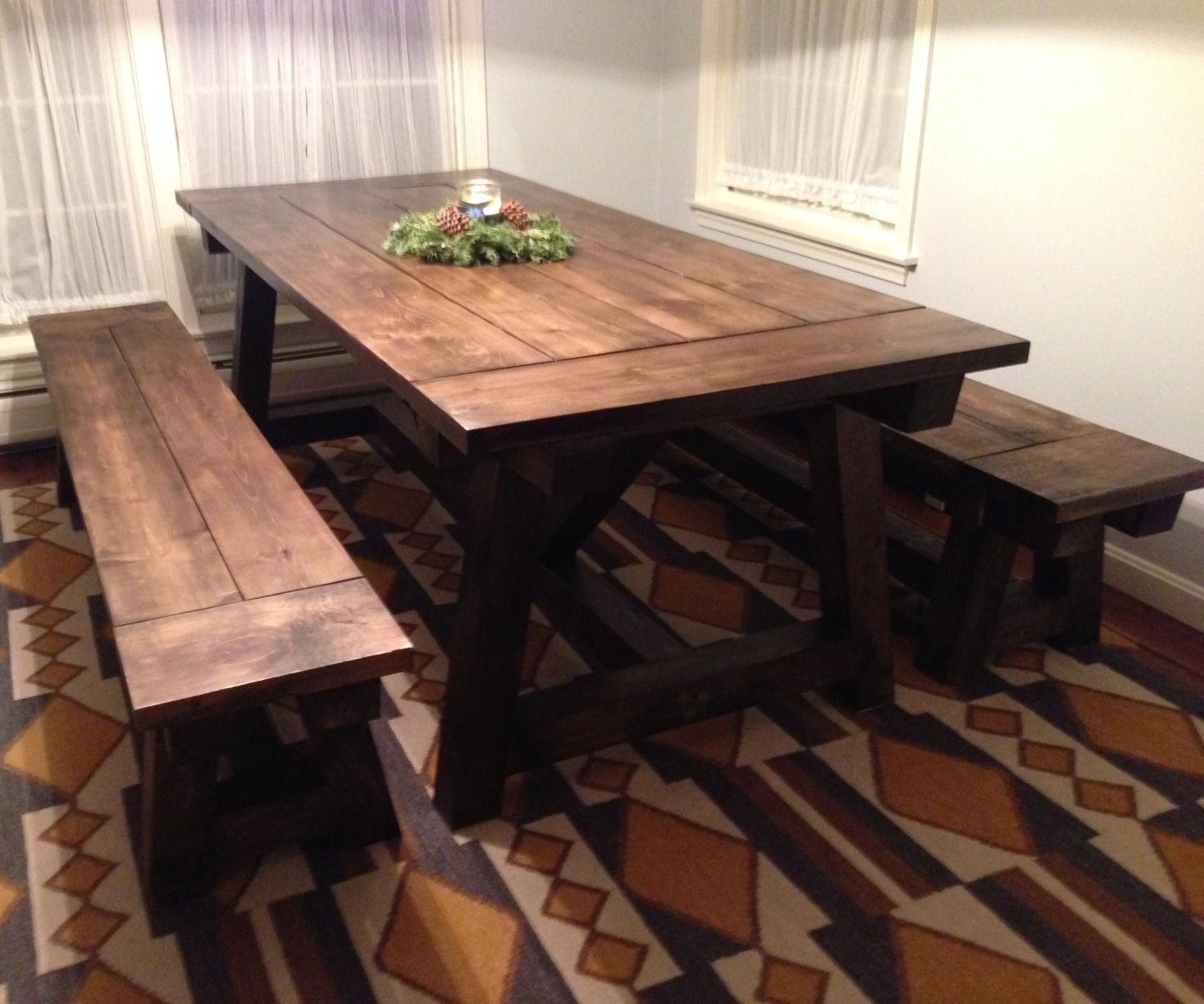 Benches For The Farmhouse Table Rustic Farmhouse Table pertaining to measurements 1468 X 1224