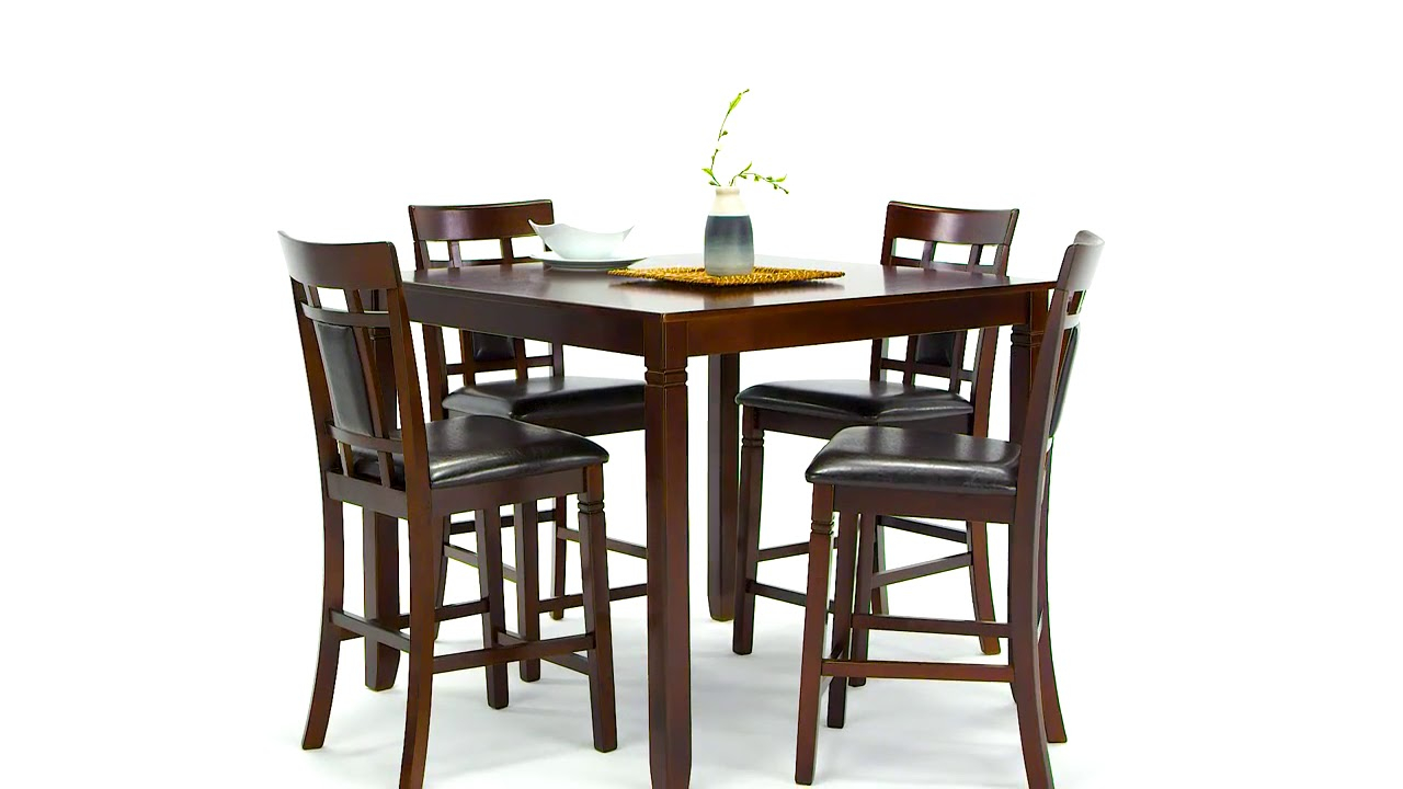 Bennox Brown 5 Piece Counter Height Dining Room Set with dimensions 1280 X 720