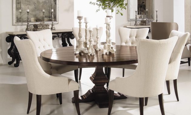 Bernhardt Interiors Wood Plank Round Pedestal Dining Table with regard to proportions 3303 X 2811