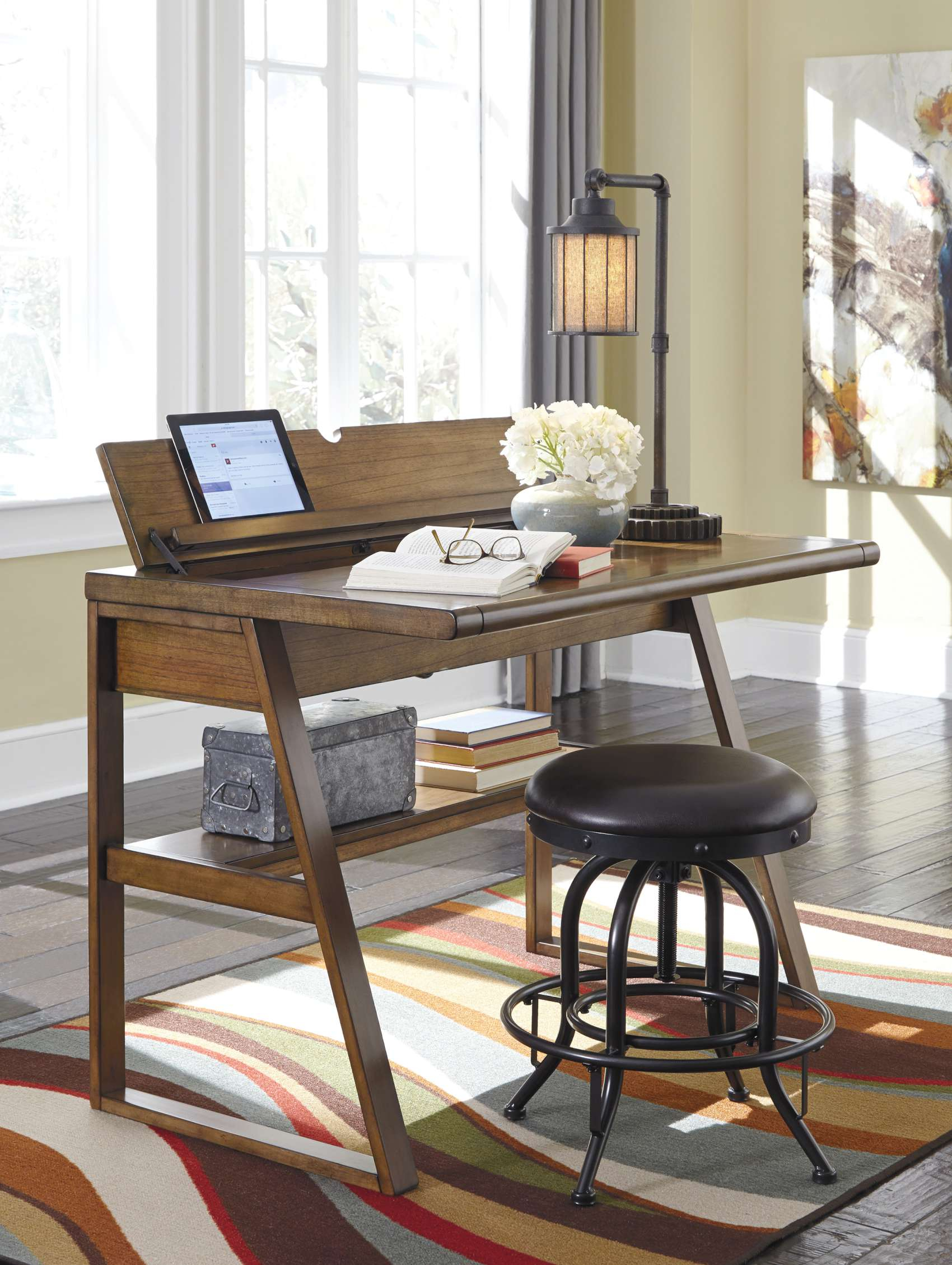 Birnalla Light Brown Home Office Collectionh585 regarding dimensions 1700 X 2257