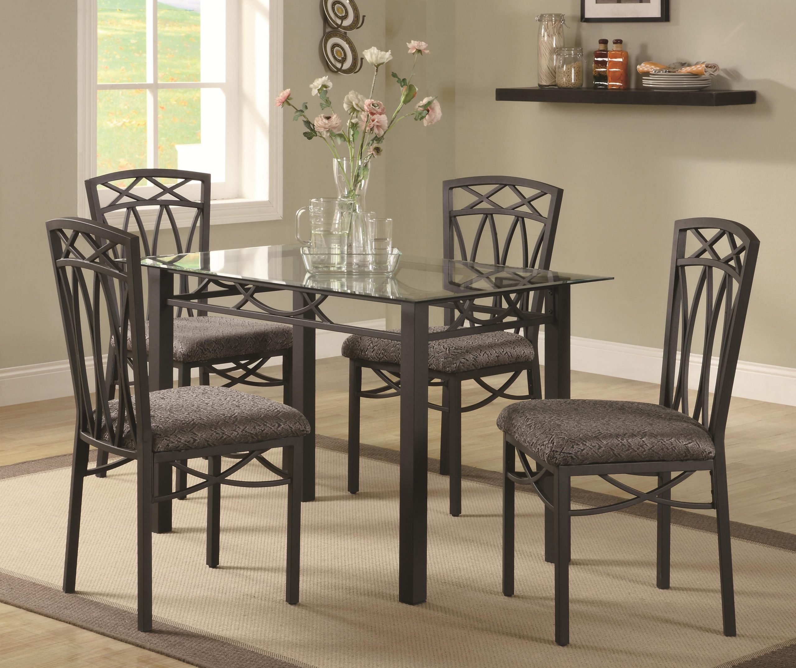 Blake 5 Piece Dining Table Set Coaster At Dream Home throughout sizing 3754 X 3147