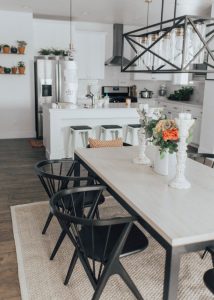 Boho Inspired Modern Dining Room Green Dining Room Dining inside dimensions 768 X 1075