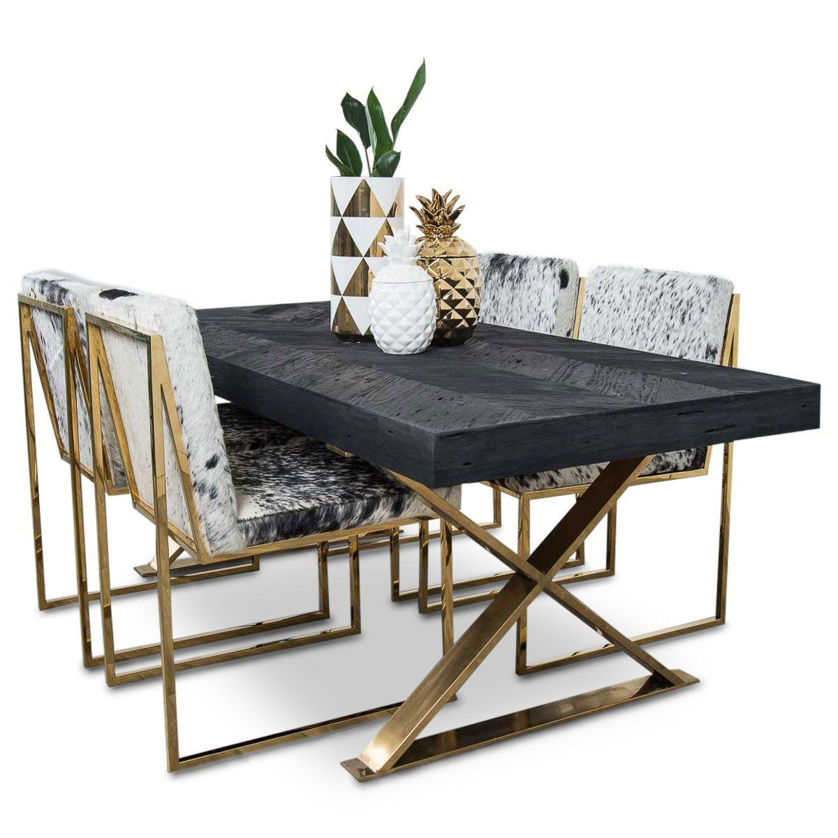 Bordeaux Dining Table With Brass X Legs Luxury Dining within measurements 1200 X 1200