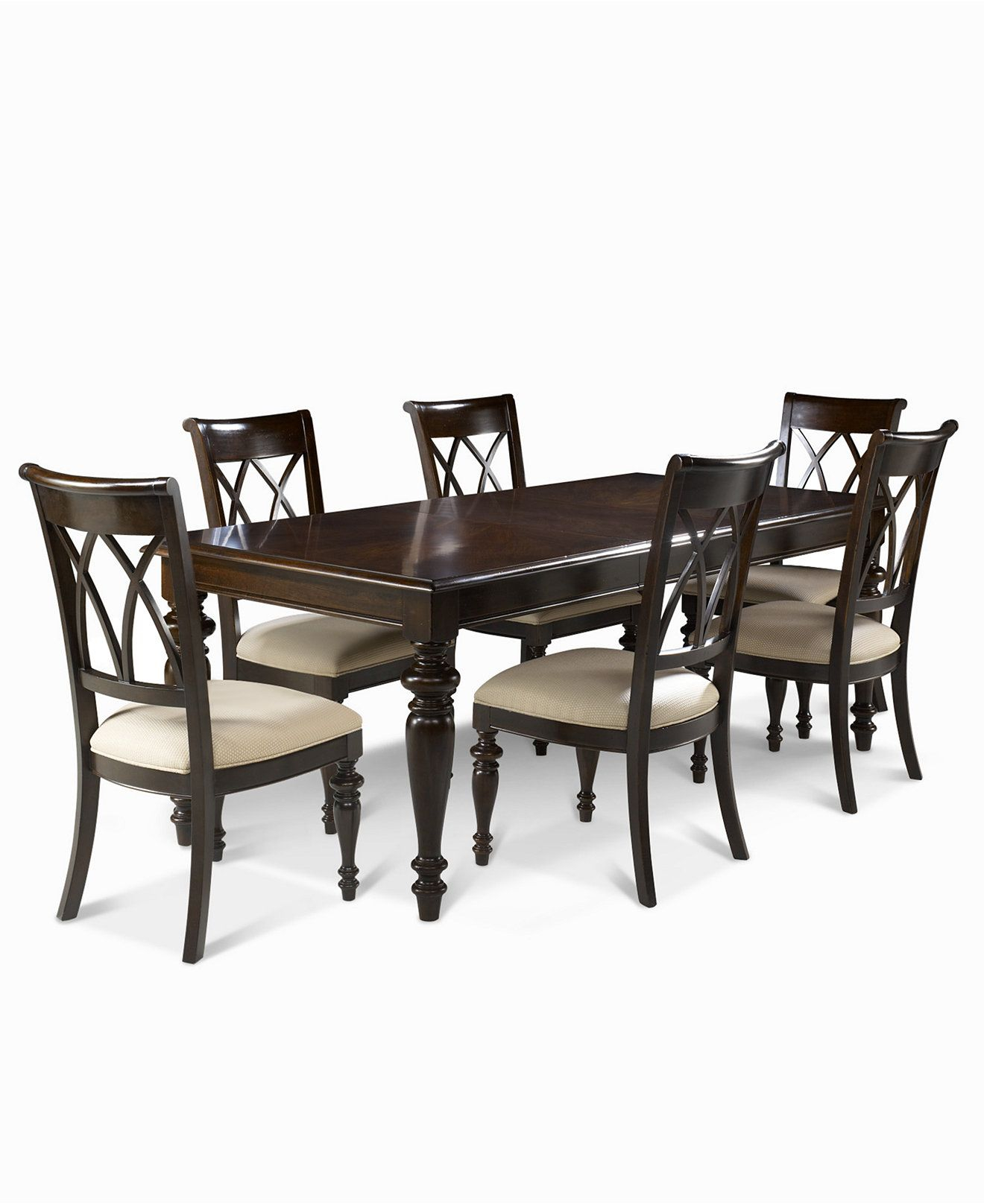Bradford 7 Piece Dining Room Furniture Set Table 6 Side with sizing 1320 X 1616