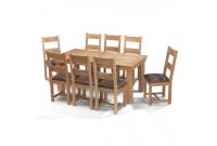 Breton Oak 180 Cm Dining Table And 8 Chairs with measurements 1750 X 900