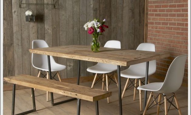 Brooklyn Modern Rustic Reclaimed Wood Dining Table with dimensions 900 X 900