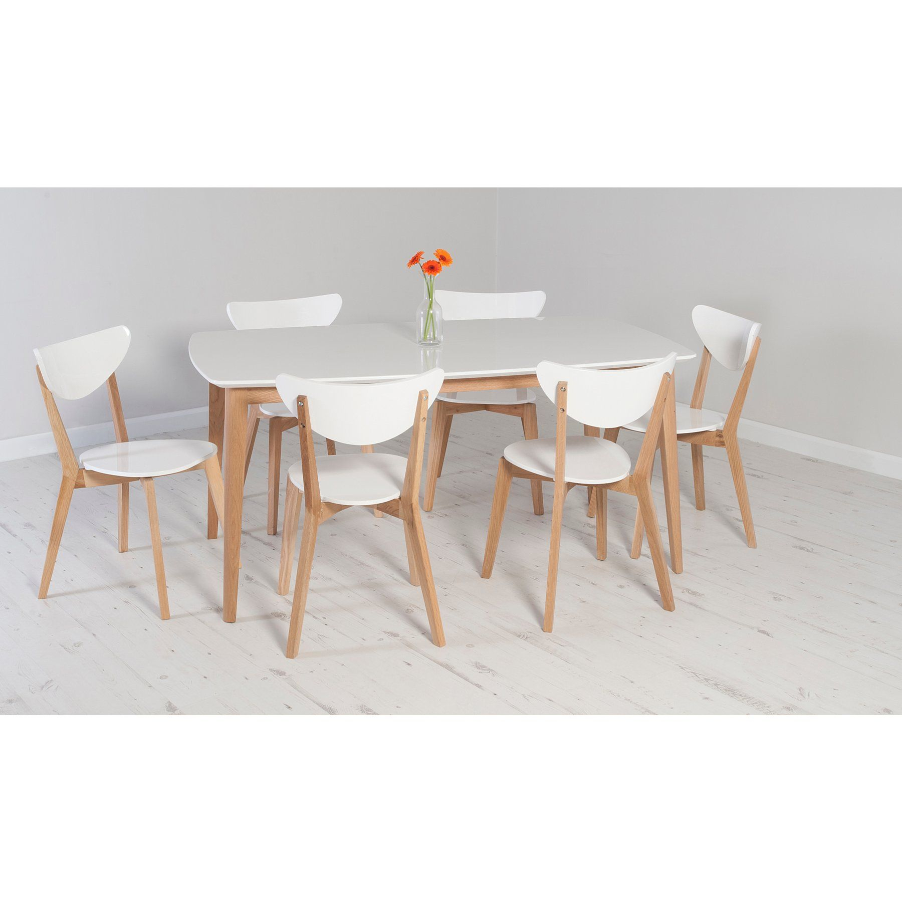 Brooklyn Square Dining Table Oak And White Furniture intended for proportions 1800 X 1800
