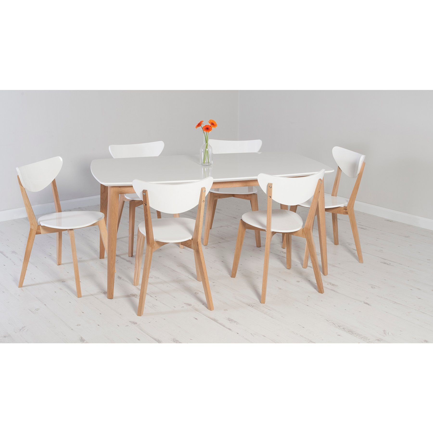 Brooklyn Square Dining Table Oak And White Furniture regarding dimensions 1800 X 1800