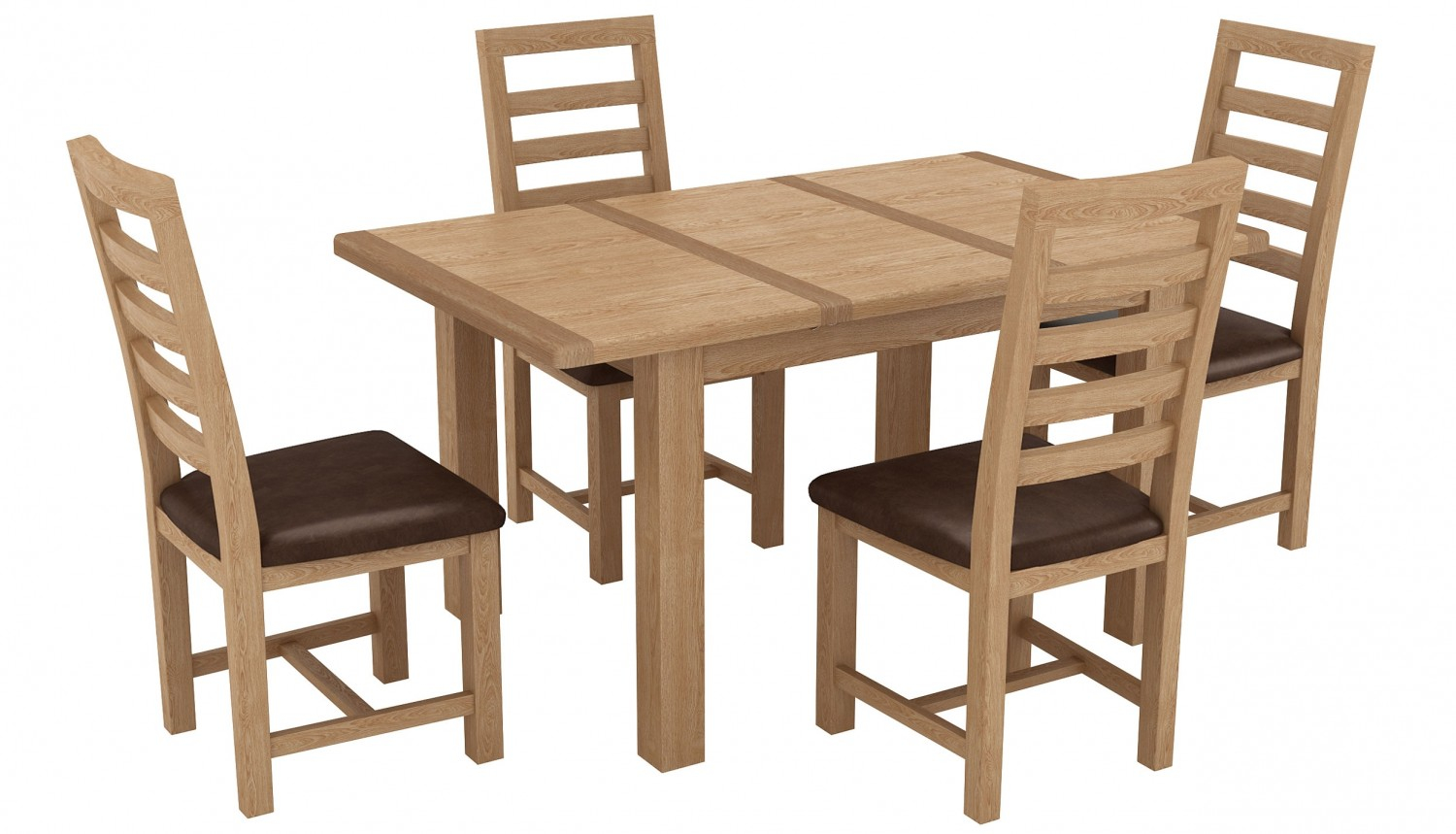 Cambridge 150 195cm Extending Table With 4 Wooden Chairs for sizing 1500 X 859